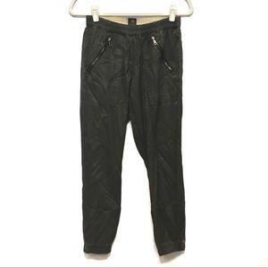 DWP BLK GRY TENCEL ZIPPER JOGGER PANTS